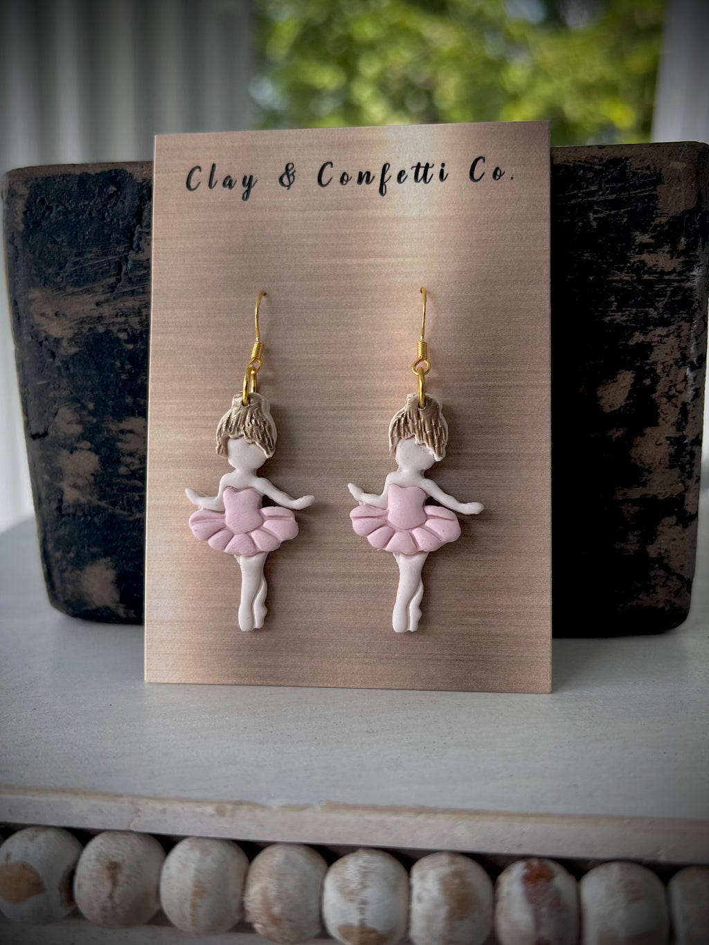 Medium Brown Hair Ballerina Dangle