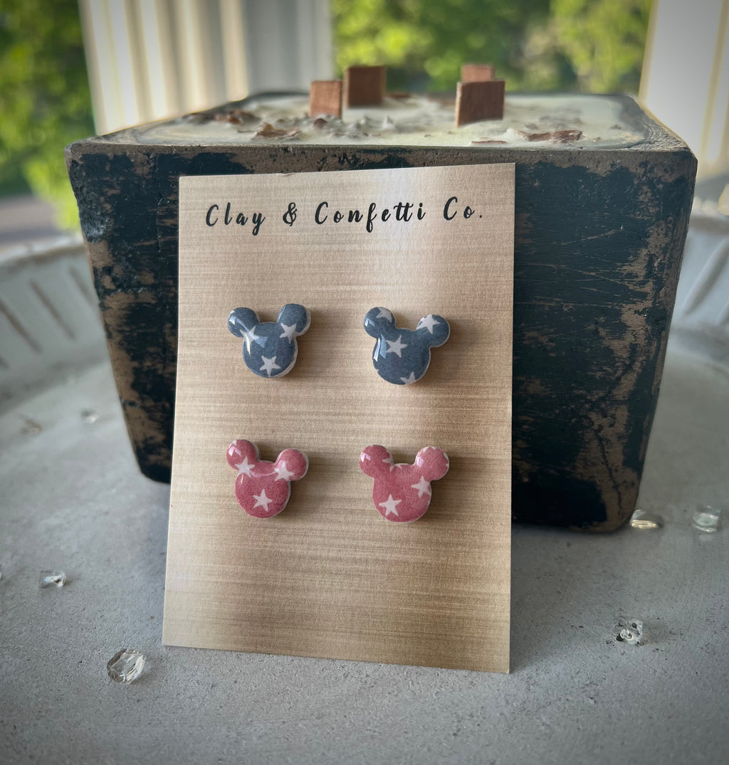 Mickey star studs