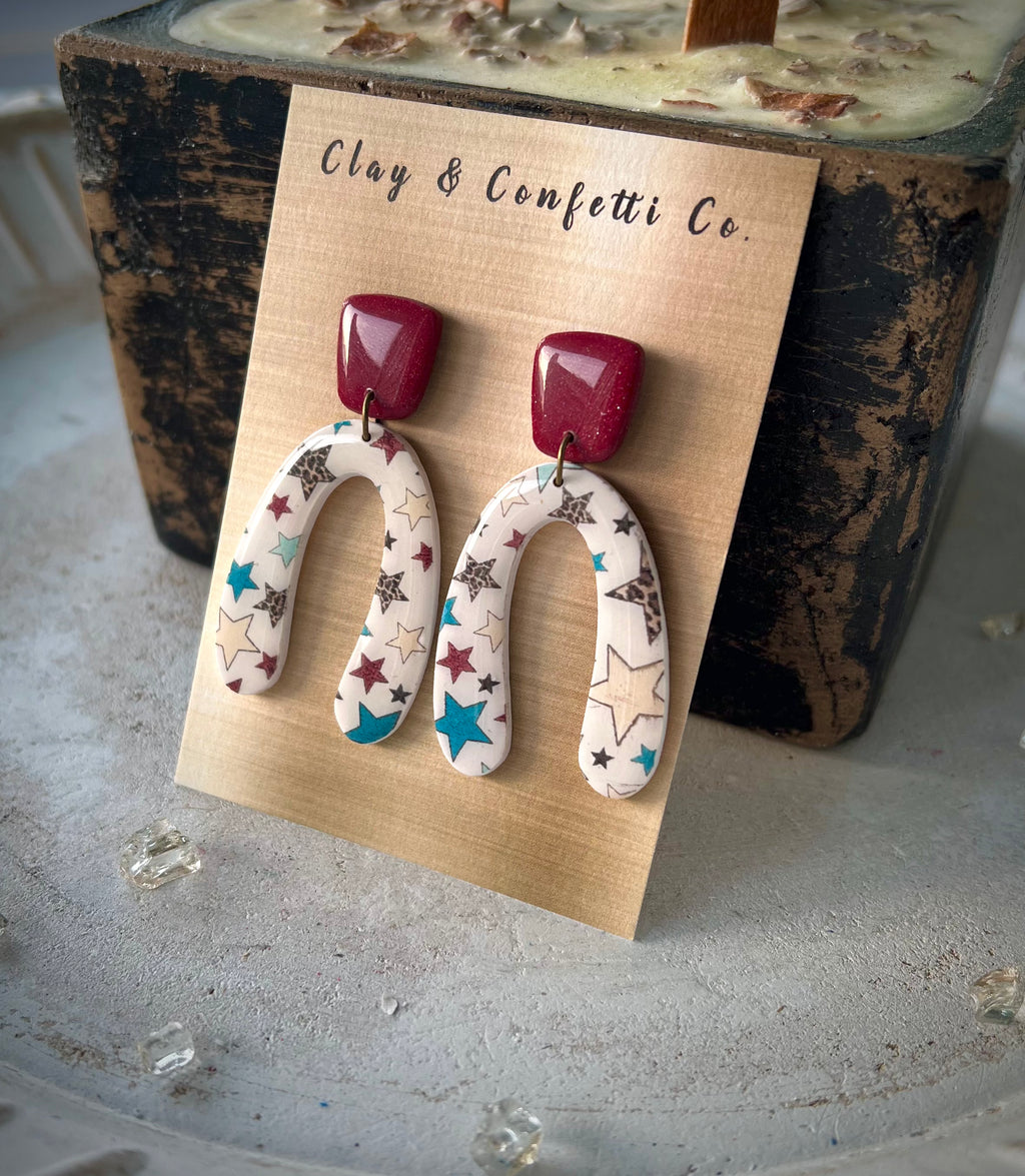 Retro star wishbone dangle