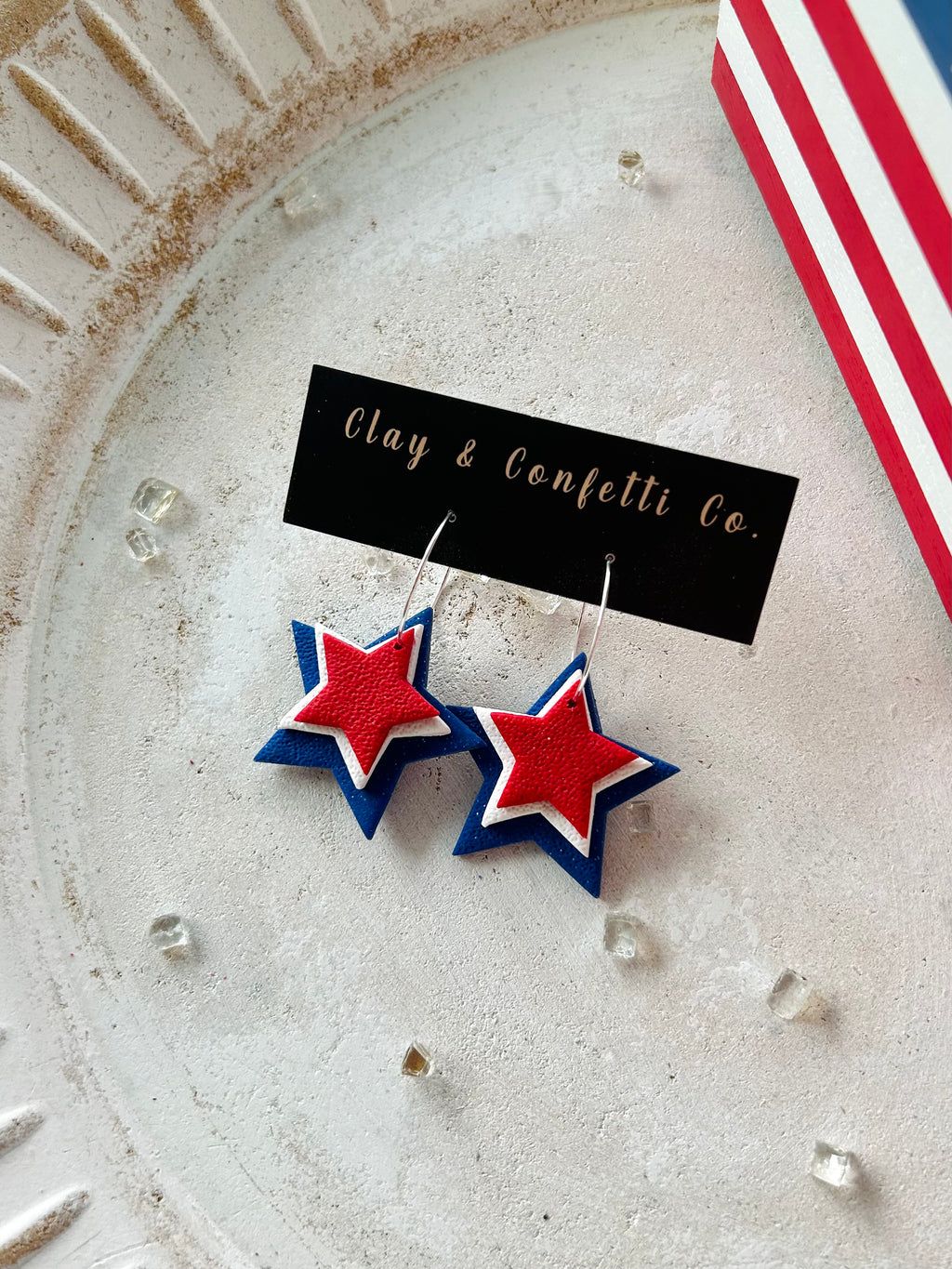 OG star hoop dangle