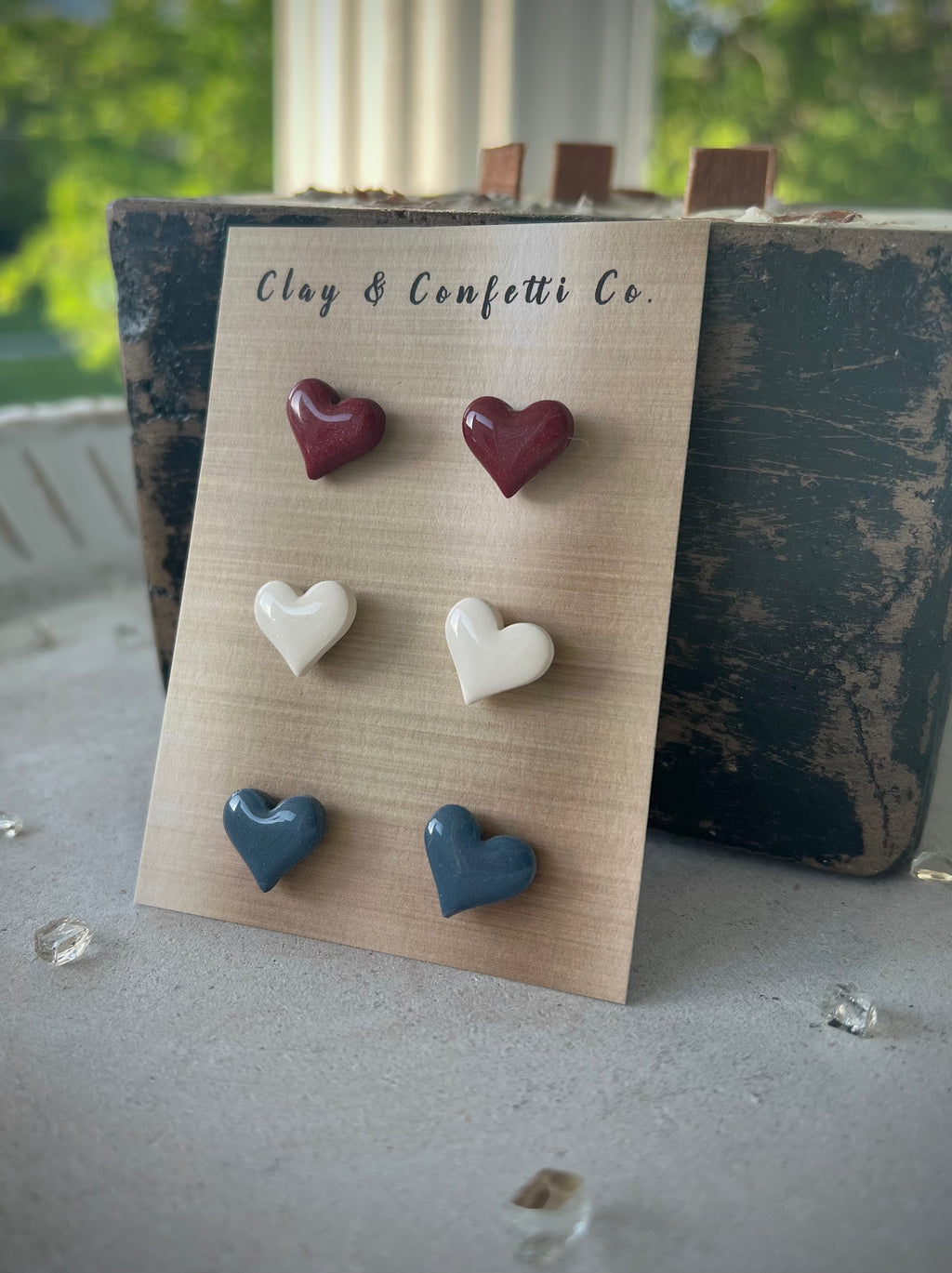 Sangria ivory denim heart pack and singles