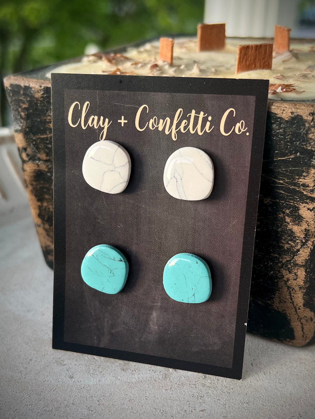 Turquoise marble and white marble pack options