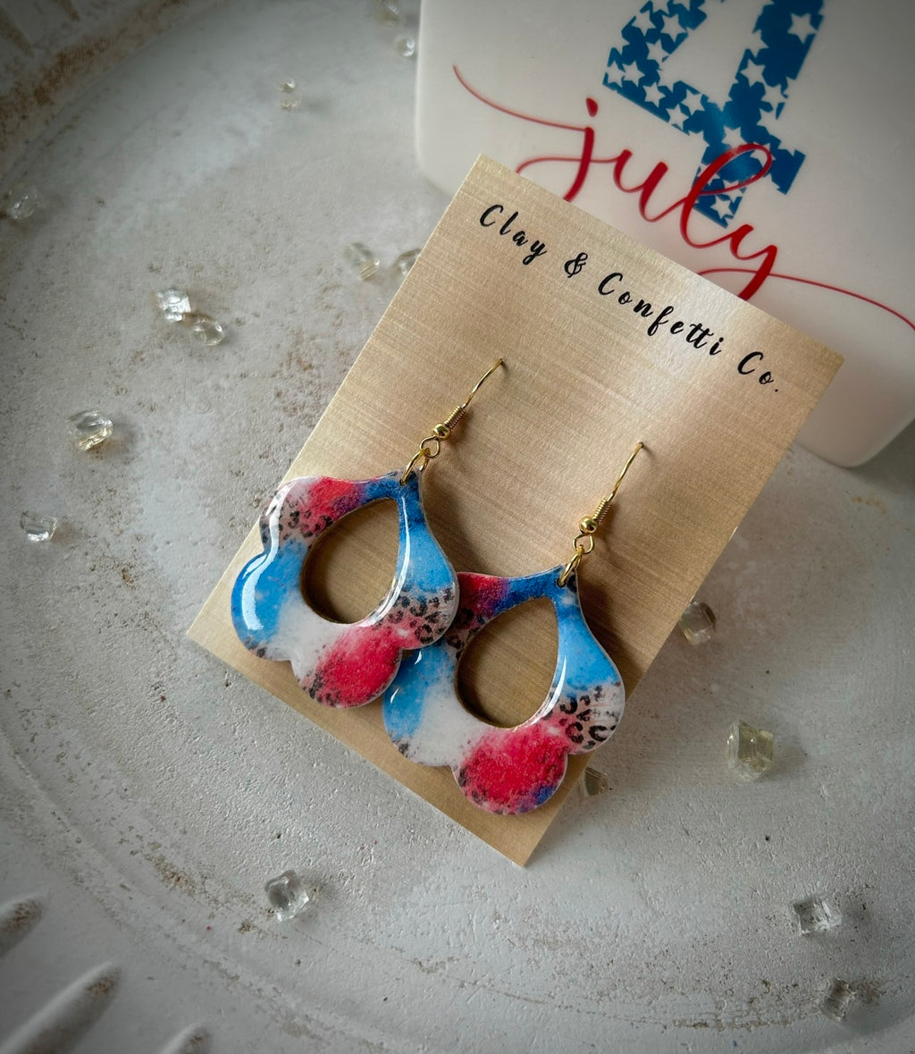 RWB graffiti cheetah odette dangle