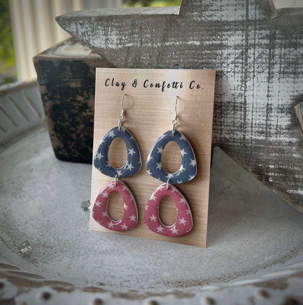 Double triangle donut dangle