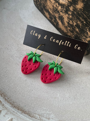 strawberry on a hoop
