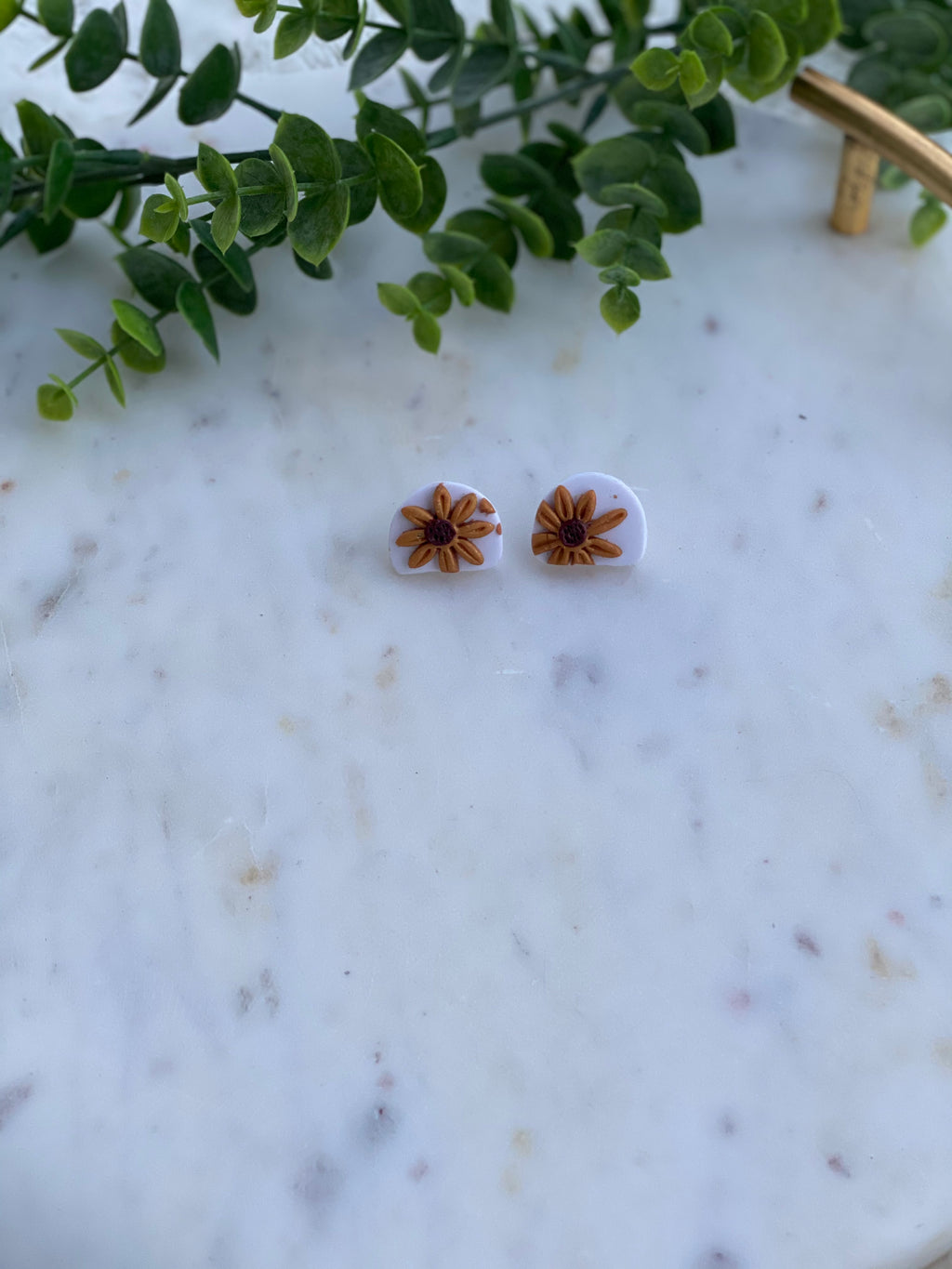 Golden Sunflower Stud