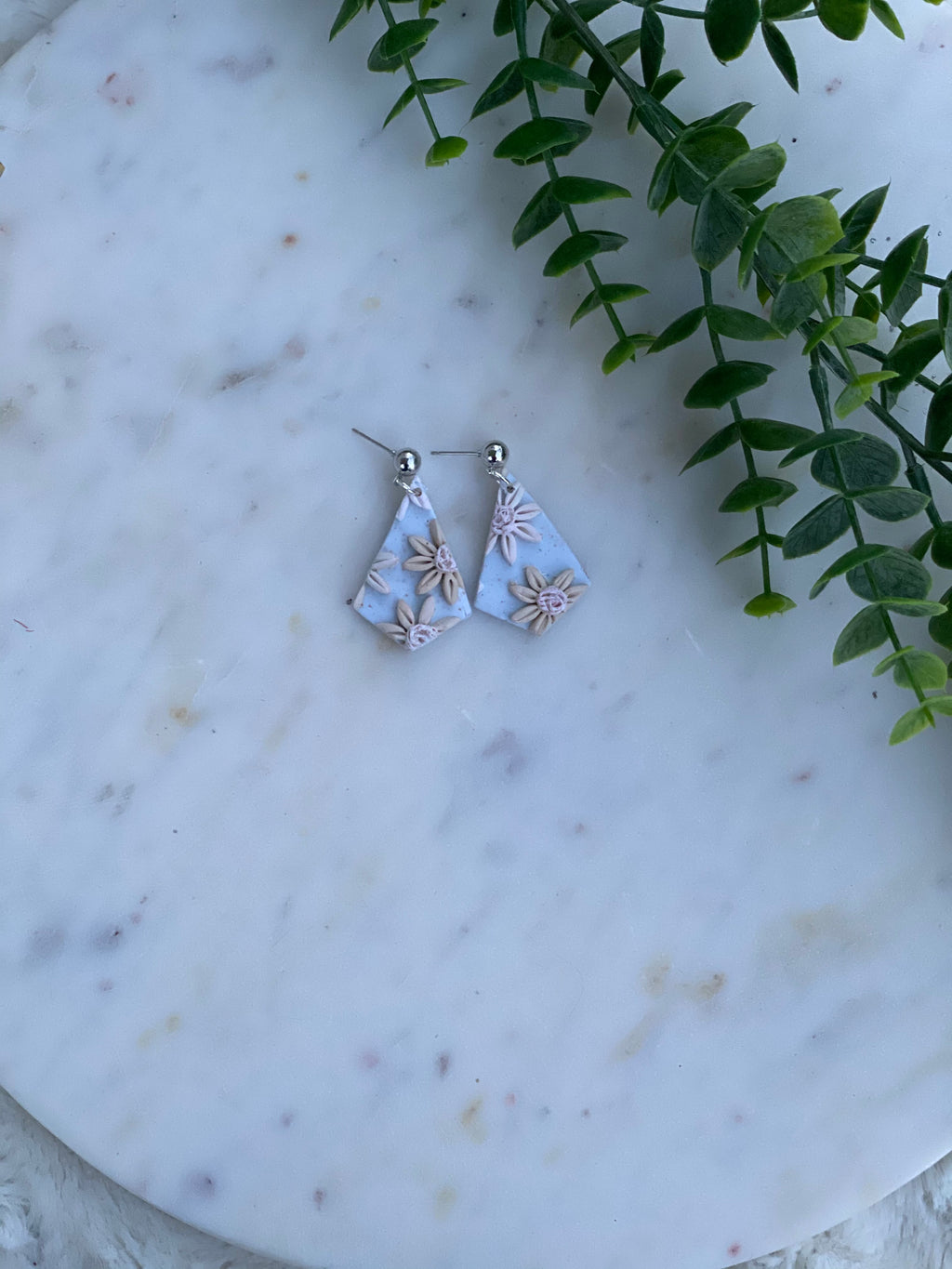 Light Blue Sunflower Kite Dangle