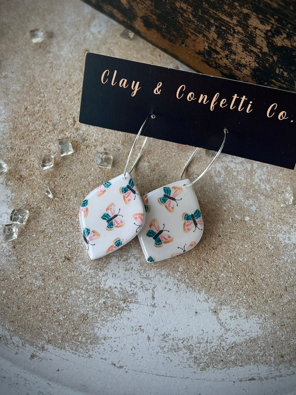 Real and pink tear on a hoop