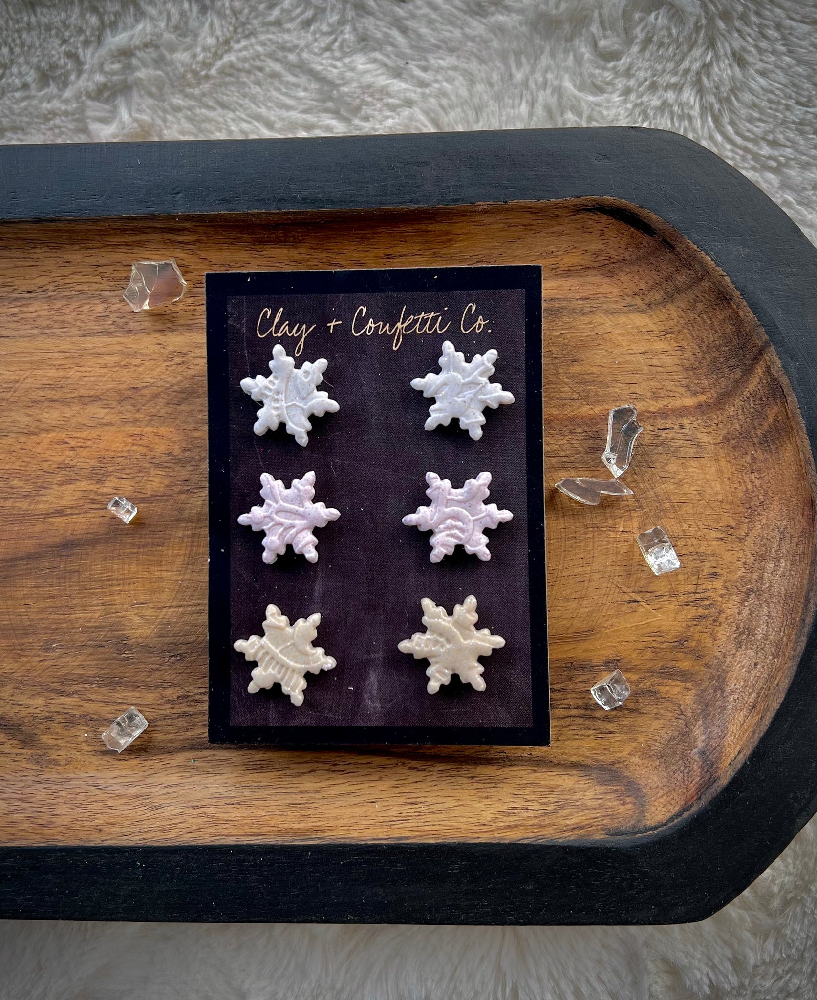 Snowflake studs