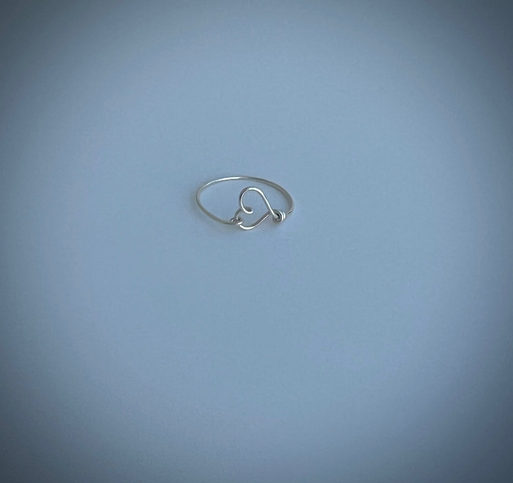 Sterling silver sweetheart ring