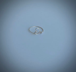 Sterling silver sweetheart ring