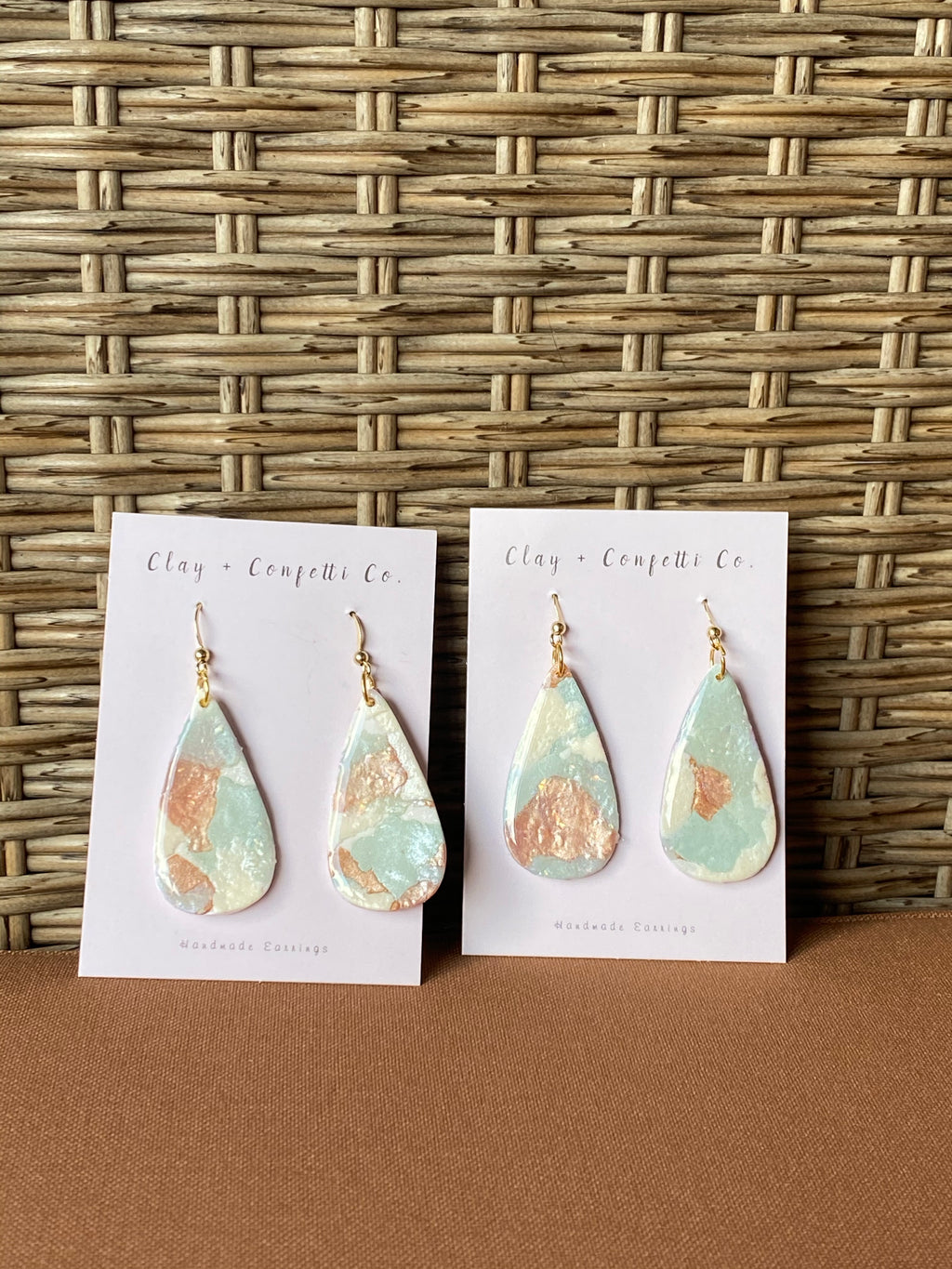 Minty Sage tear dangle