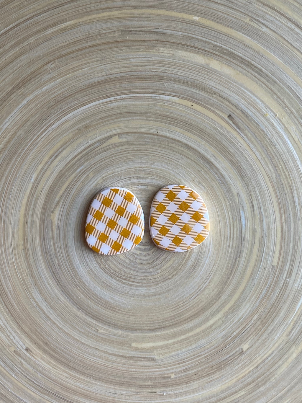 Warm Mustard Yellow Statement Stud