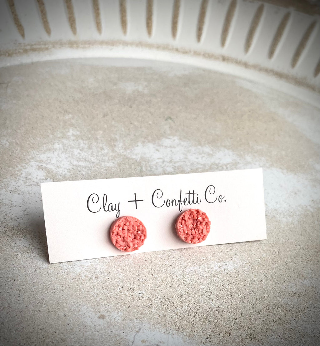 Rustic Coral Stud