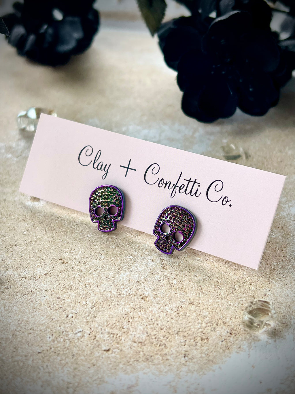 Metallic purple skull