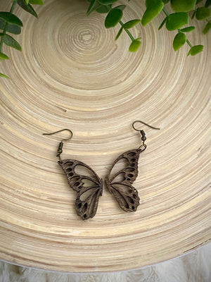 Butterfly wood dangle