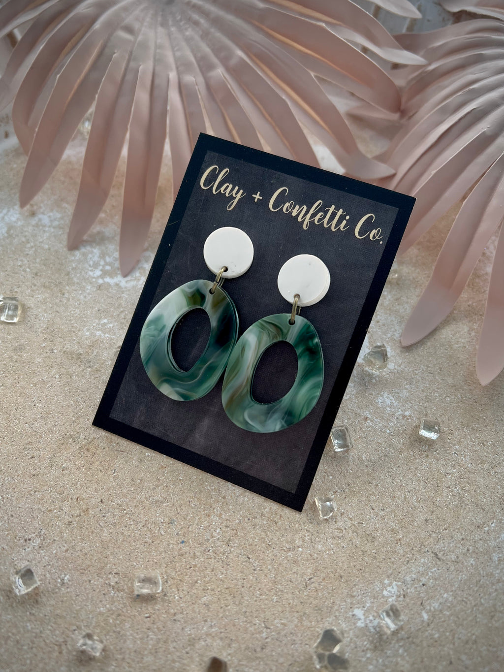 Organic With Circle topper in Emerald Swirl