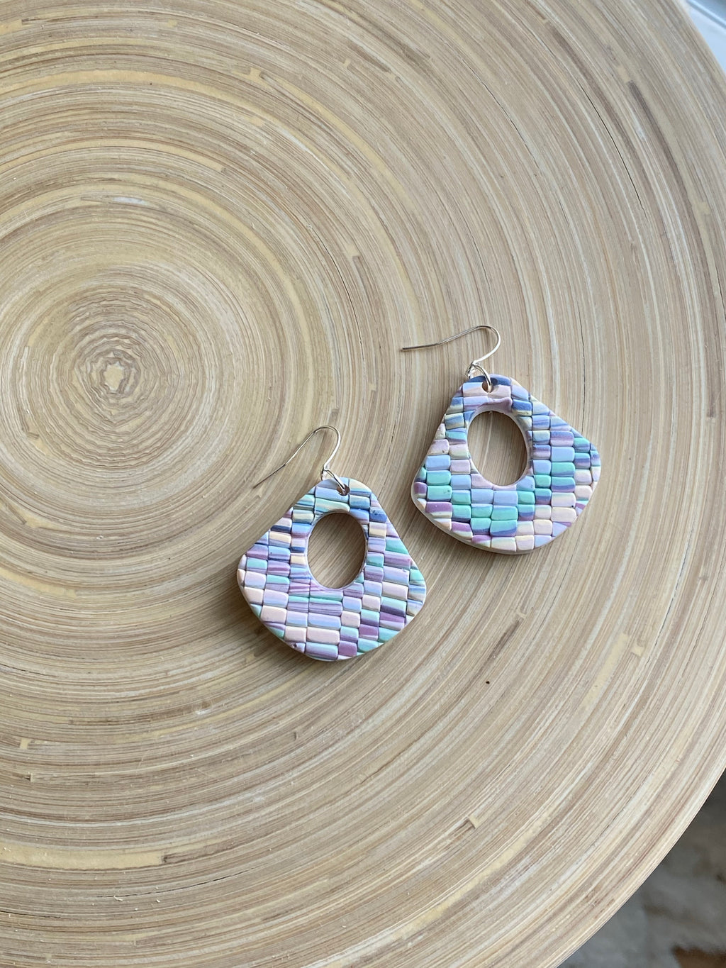 Bargello wide donut boho dangle