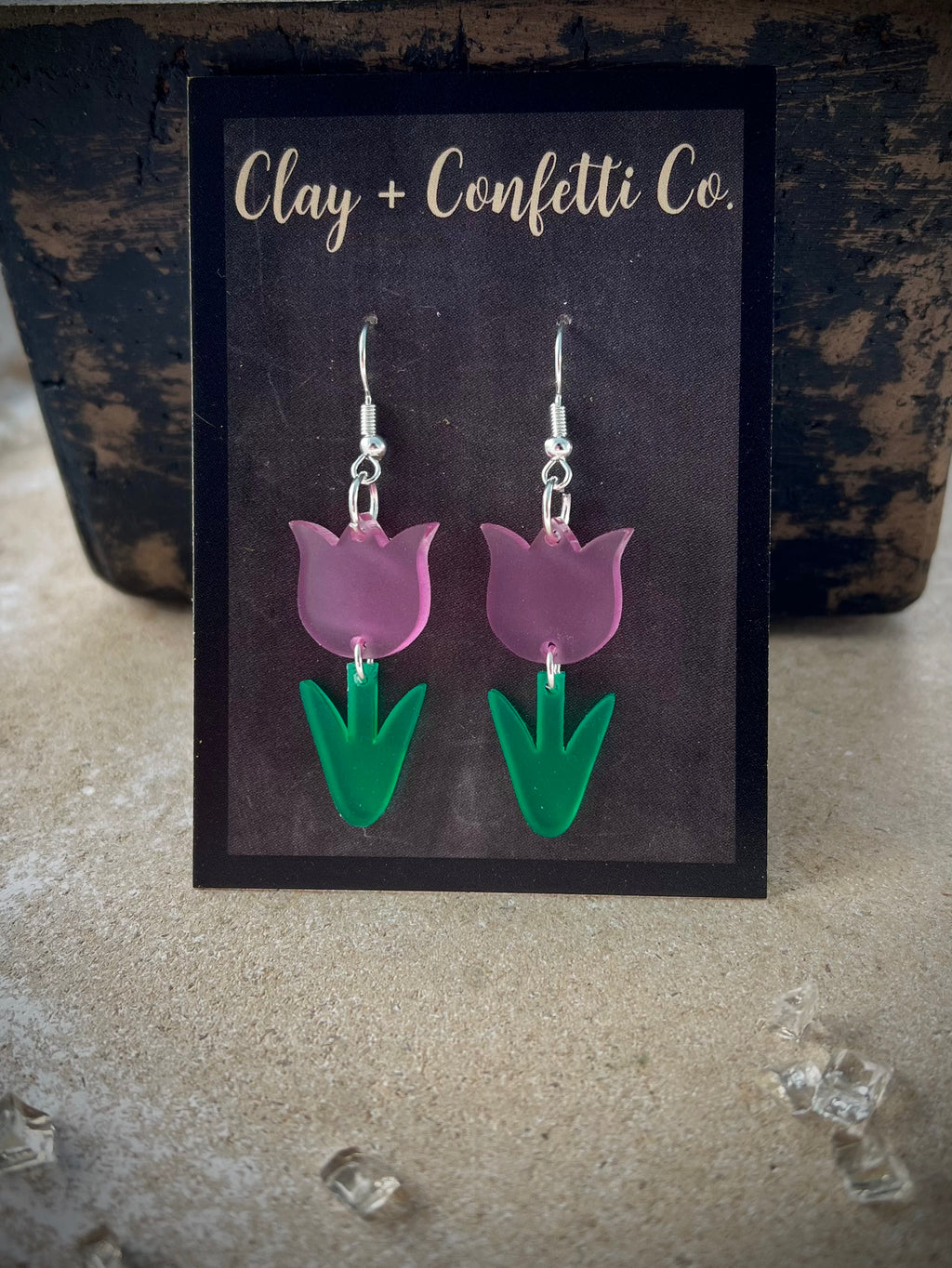 Frosted Pink Acrylic Tulip