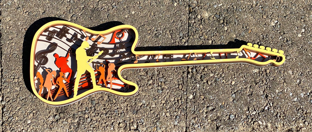 Multilayer Colored Guitar