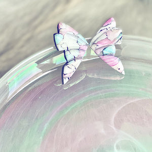 Watercolor large butterfly stud