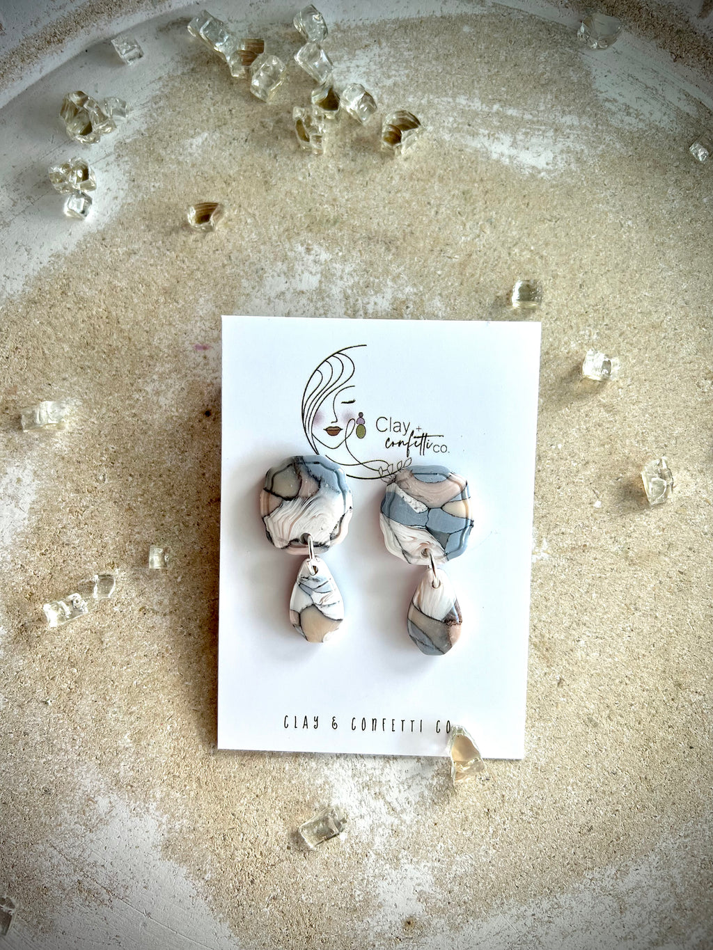 Peach bluestone elaine dangle