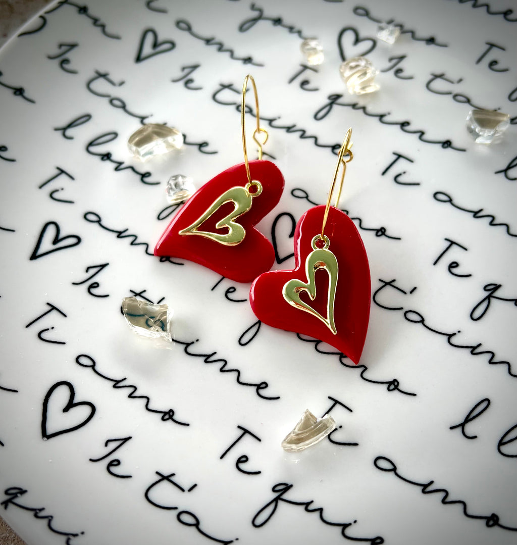 Heart hoop with charm