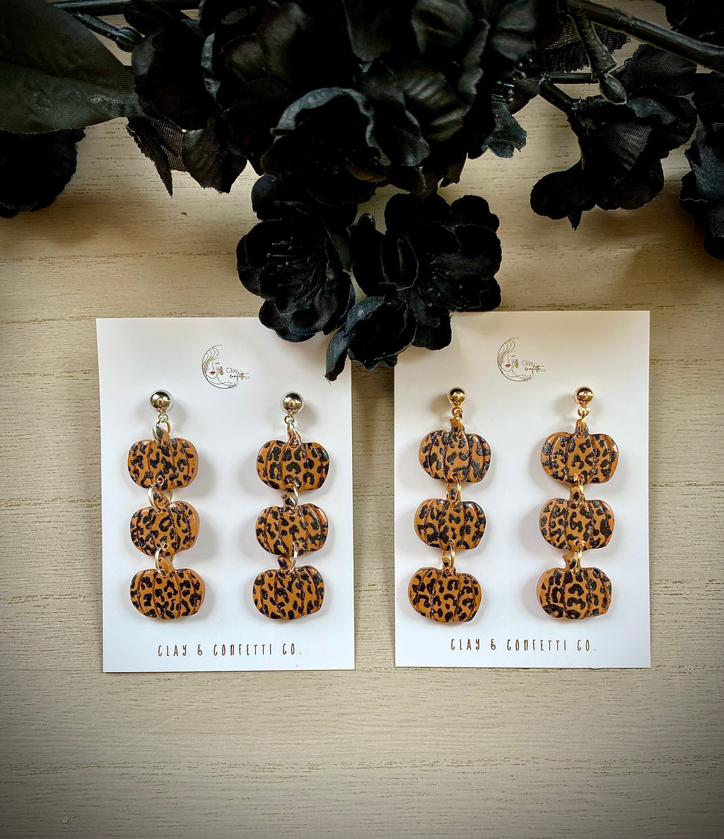 Cheetah Pumpkin Dangle
