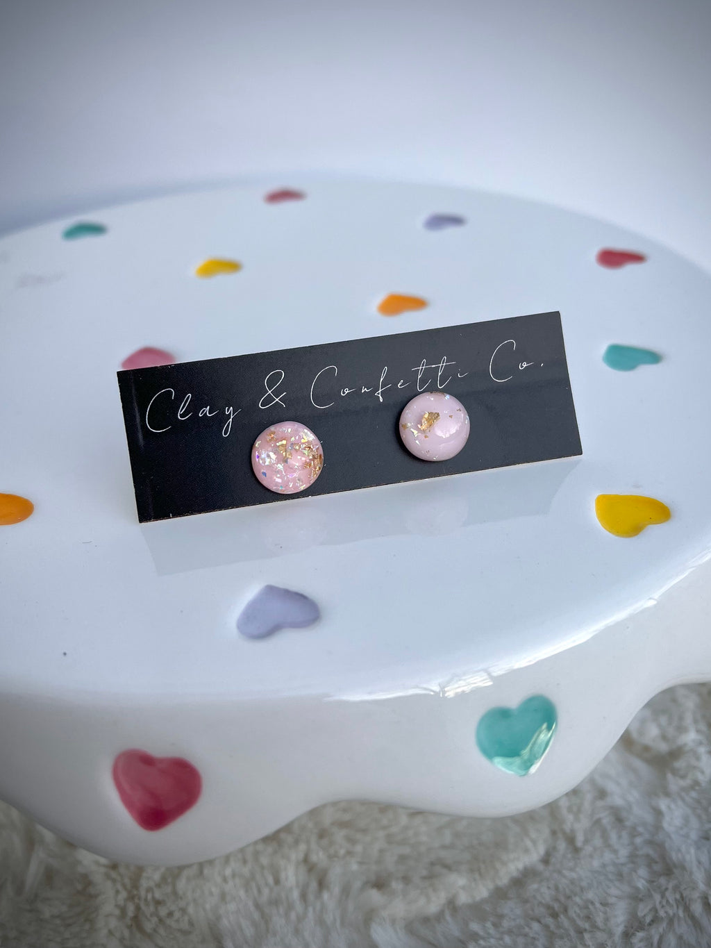 Pink with gold fleck