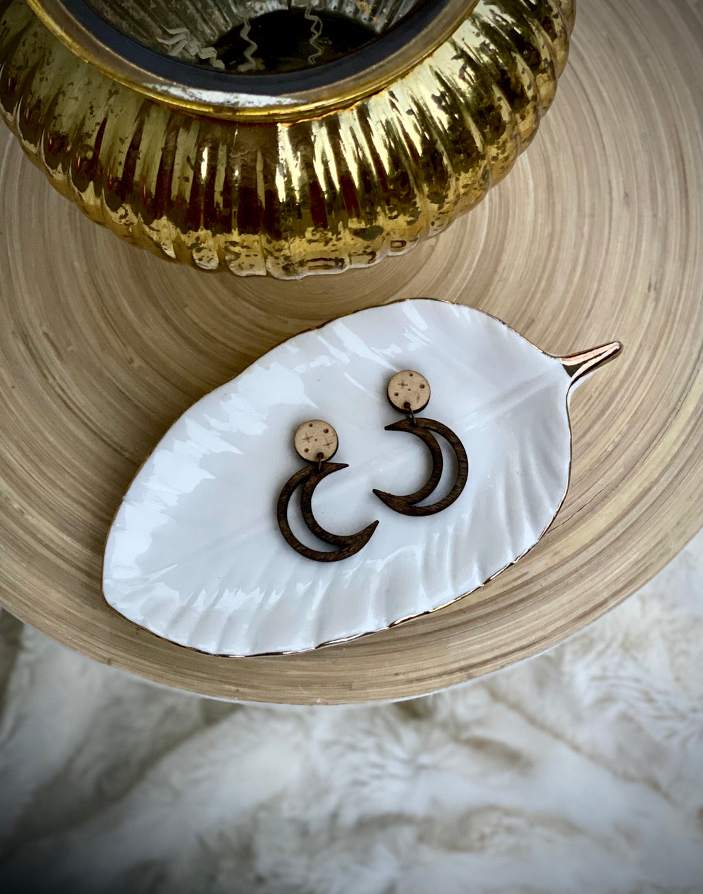 Crescent moon dangle