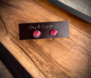 Buffalo plaid with glitter bottom