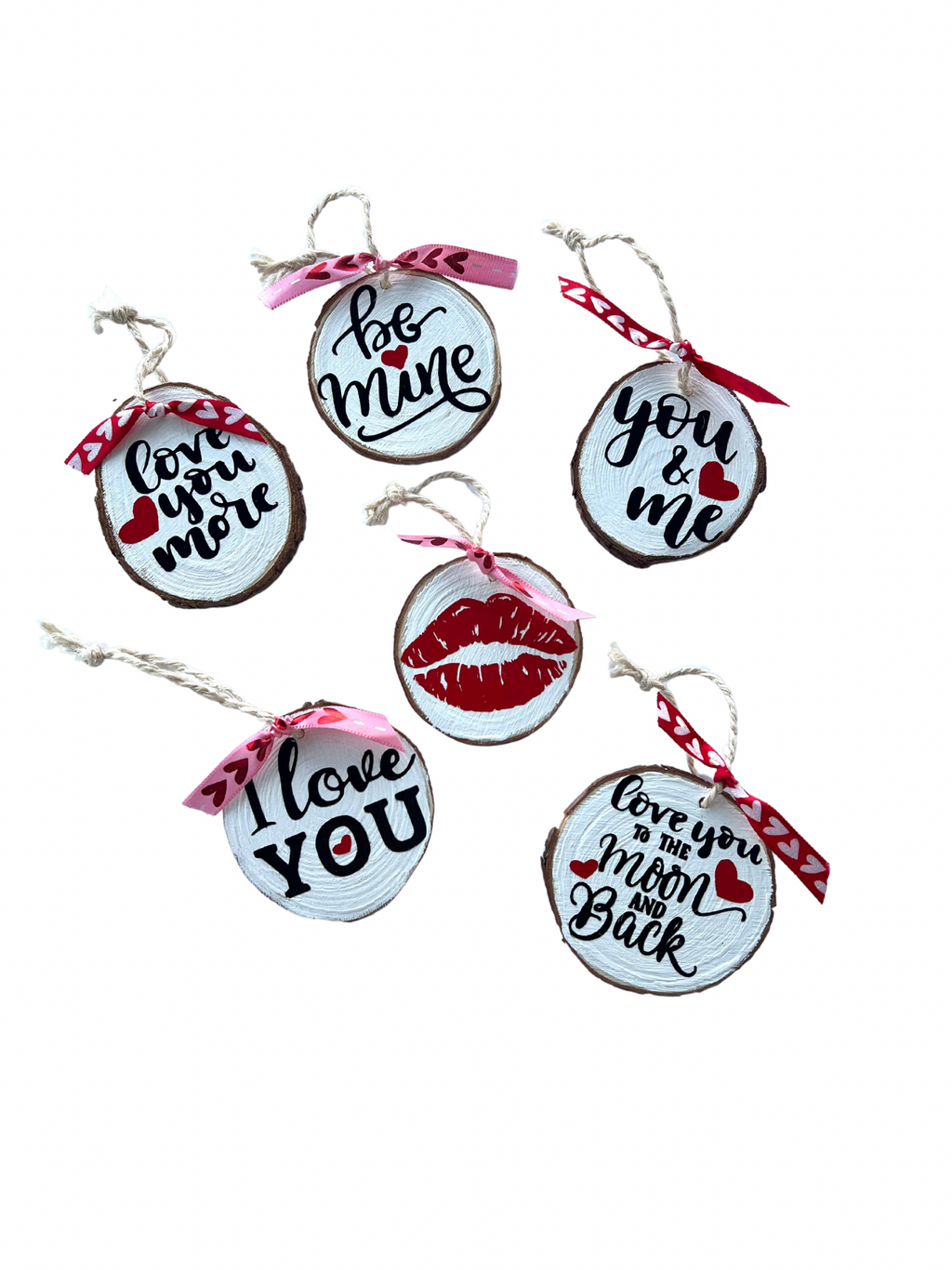 6 pack vday ornaments