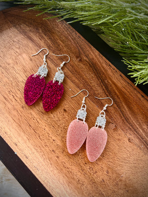 Glitter bulb dangles