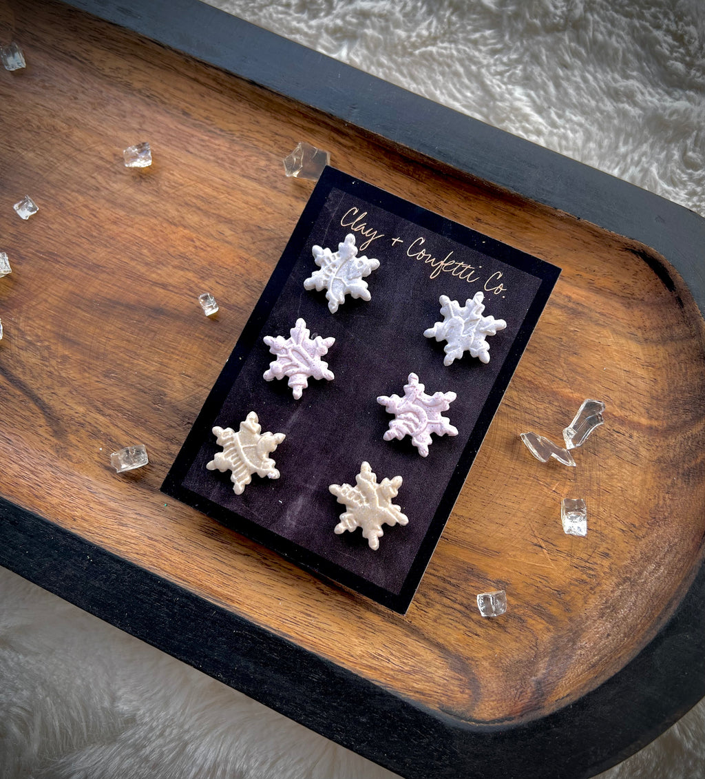 Snowflake studs