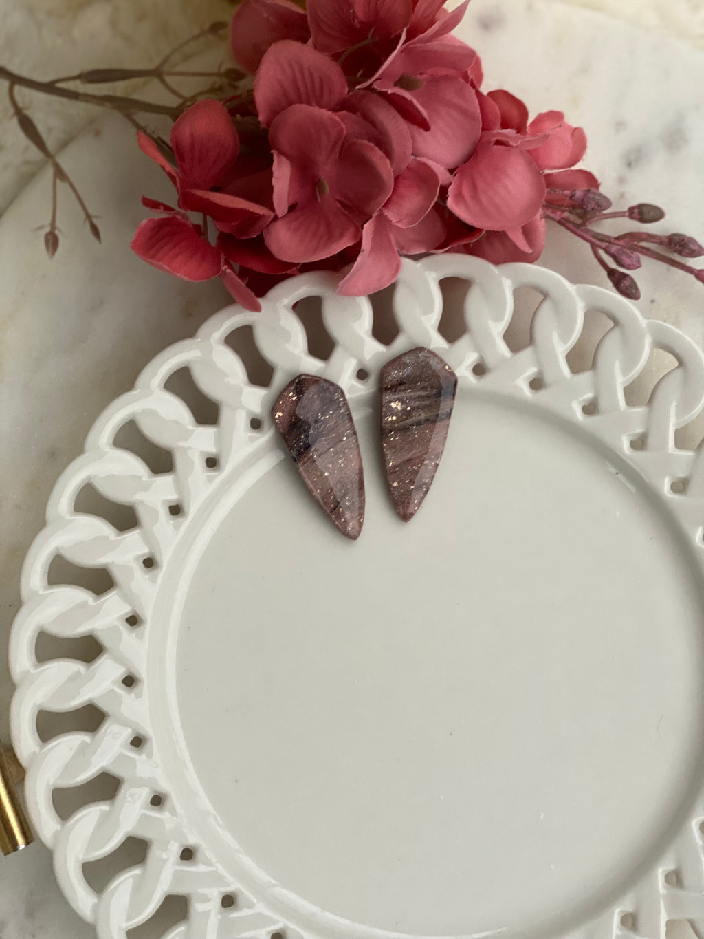 Brown and Pink Geode Katy Dagger