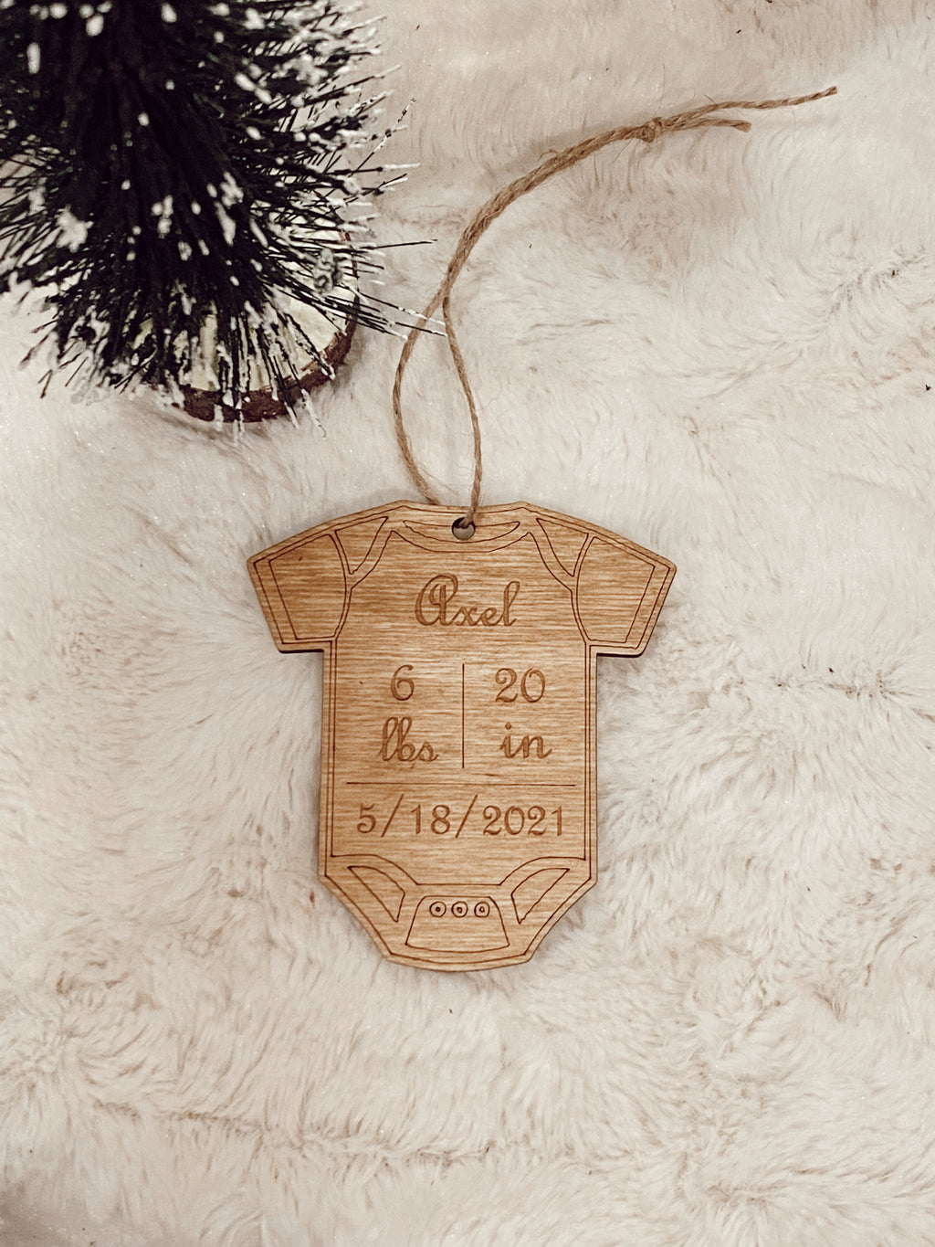 Natural Stain Onesie Ornament