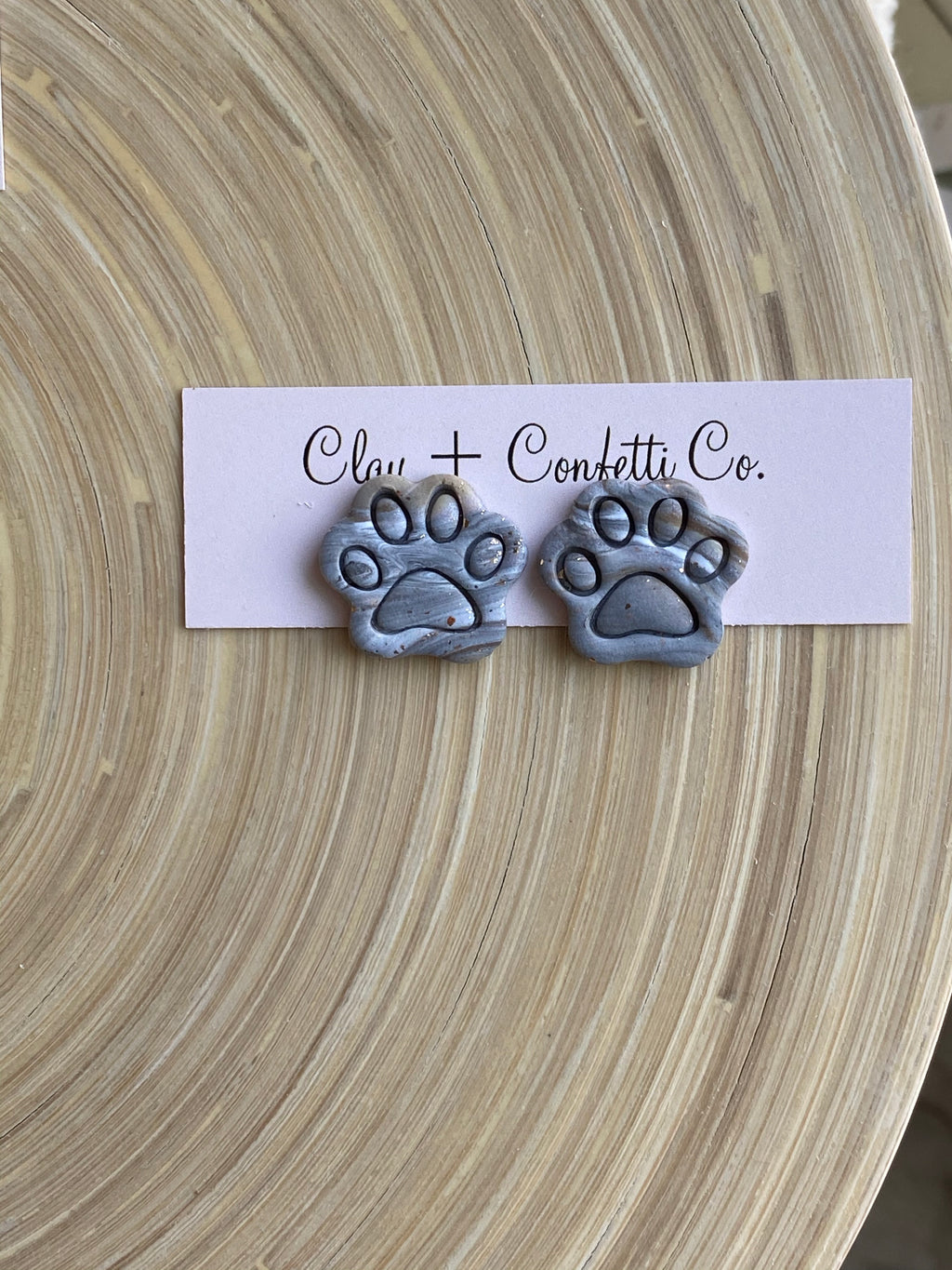 Grey Dog Paw Stud
