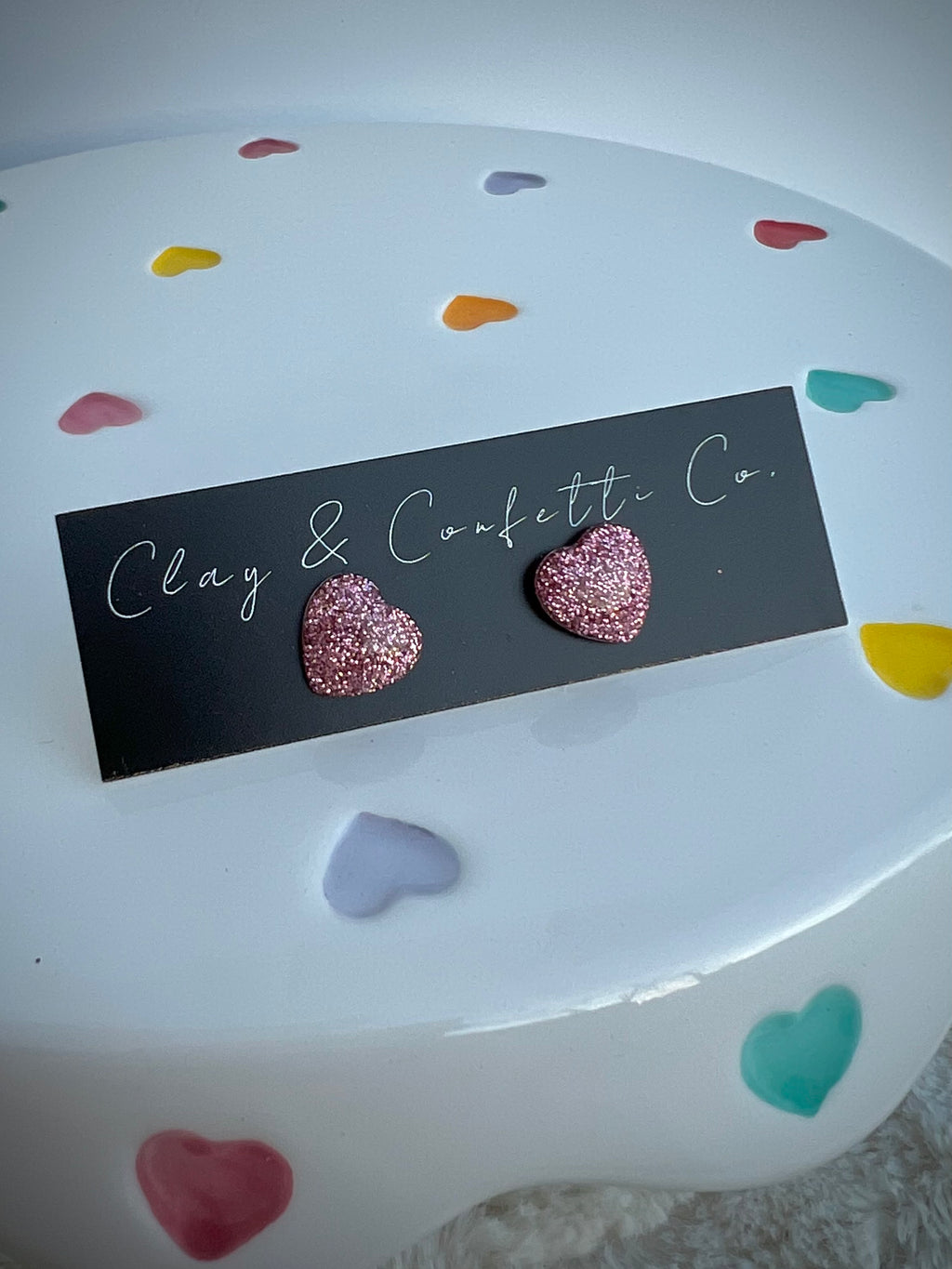 Pink glitter heart