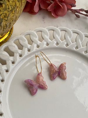 Rose butterfly hoop