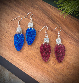Glitter bulb dangles