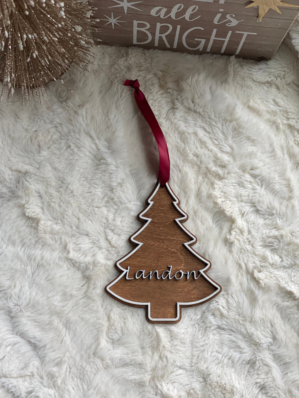 Stained Customized Tree Ornament