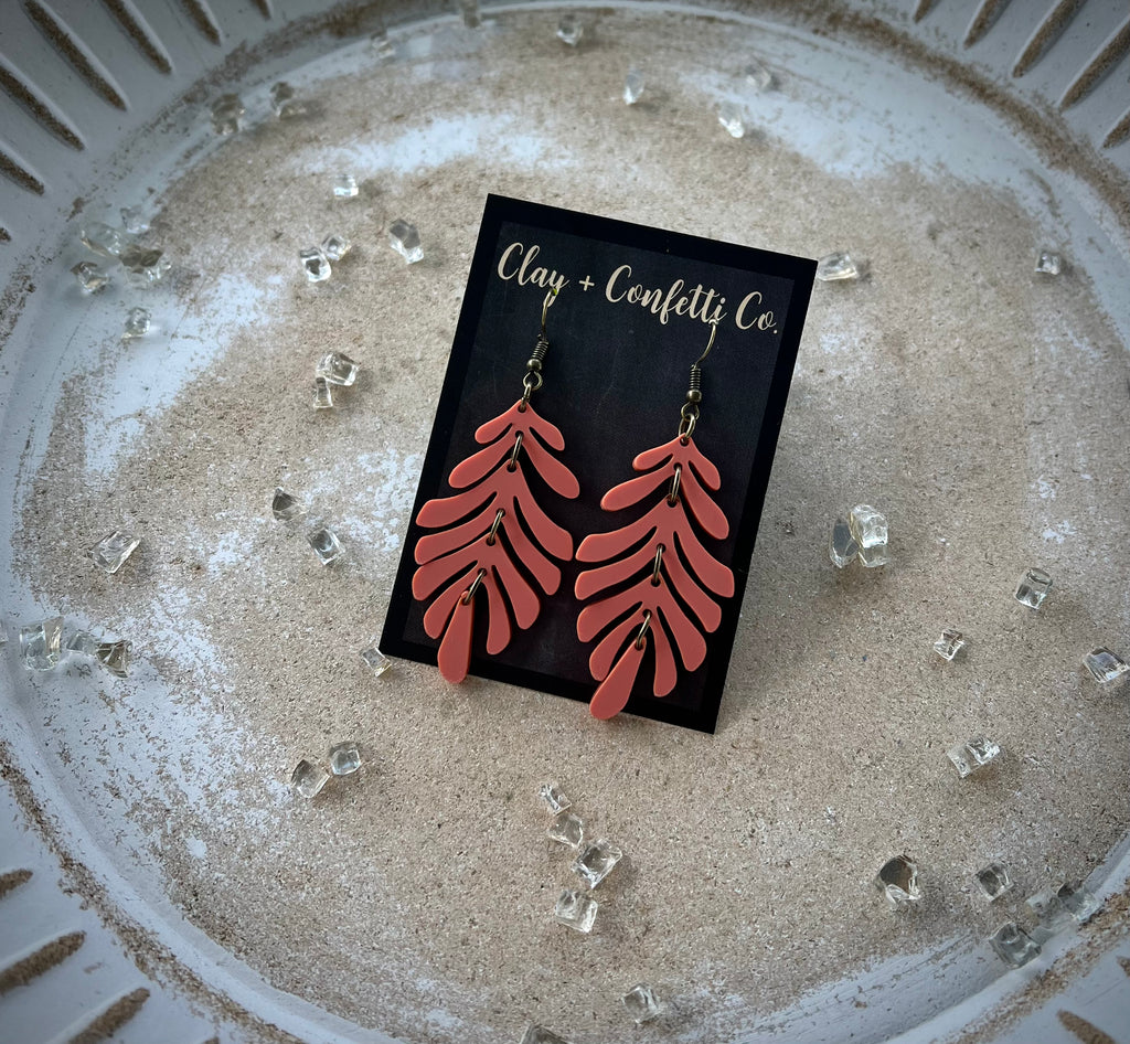 Fishbone Dangle in Coral