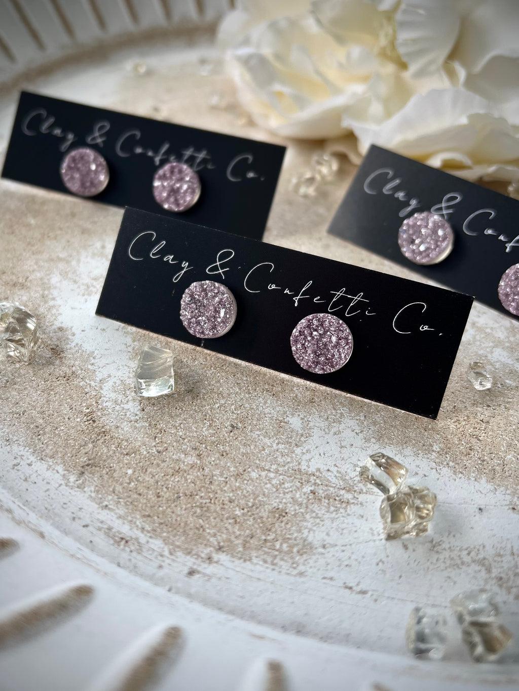 Light purple glitter druzy