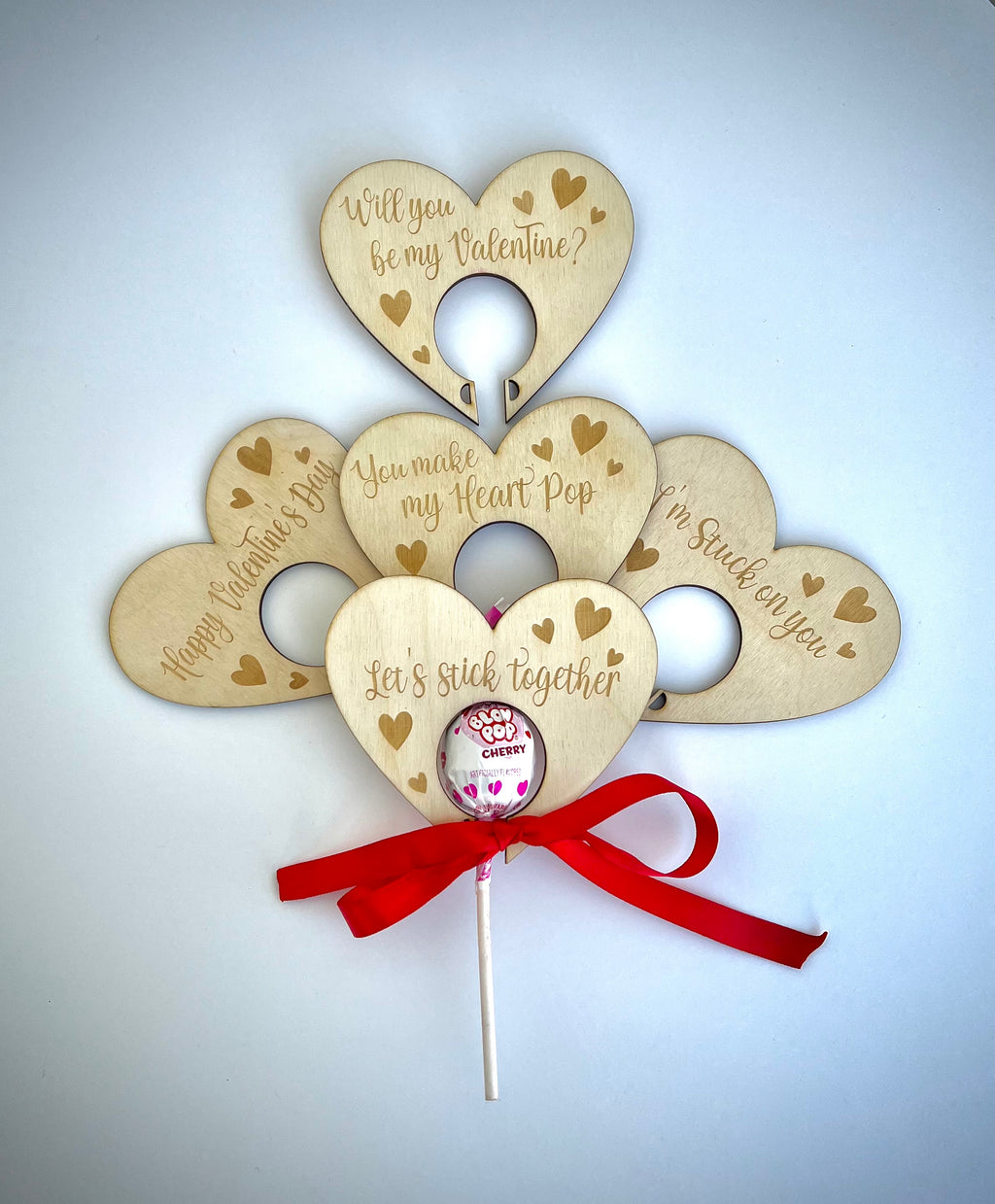 Valentine lollipop heart